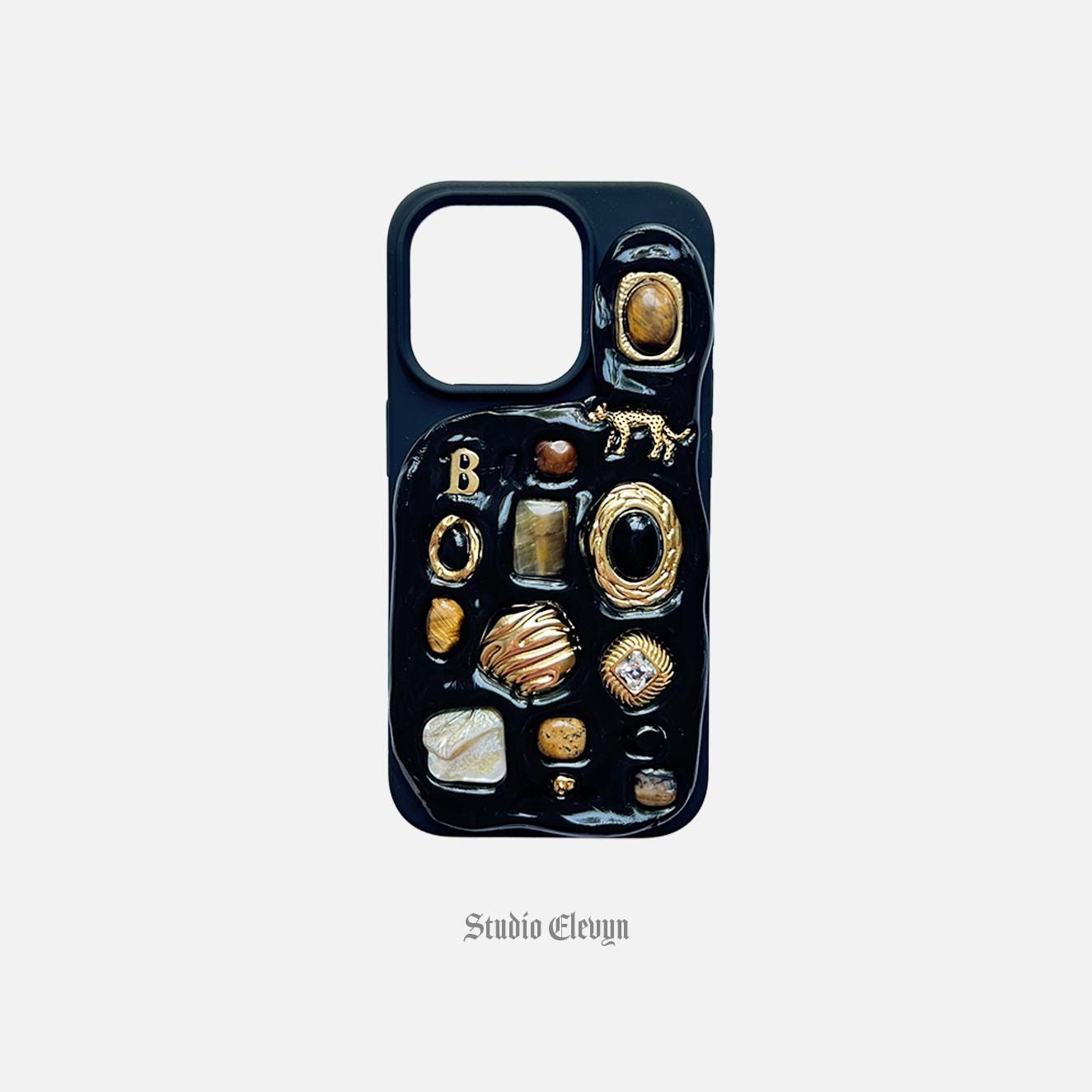 Tiger Eye | Custom Handmade Mosaic Charm Phone Case for iPhone and Android