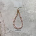 Rose Quartz | Natural Stone Beaded Phone Strap with Insert - Universal Fit