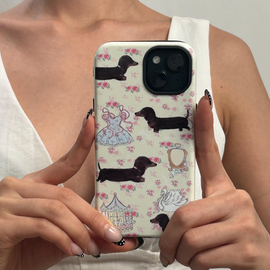 Dachshund Coquette iPhone Case