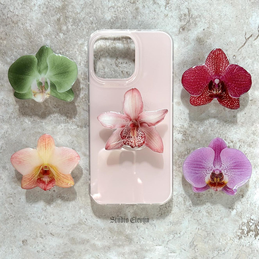 Orchid Flower Phone Grip